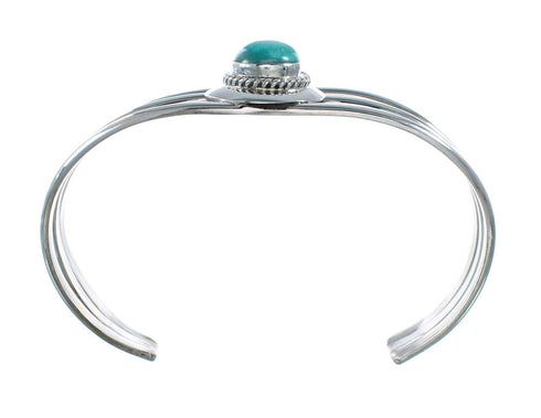 Native American Turquoise Navajo Sterling Silver Tear Drop Cuff Bracelet X10394